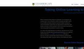 
							         Online Nursing Degrees & More | Chamberlain University								  
							    