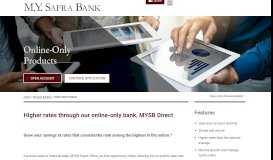 
							         Online-Only Savings Accounts | NYC Online Bank | M.Y. Safra ...								  
							    