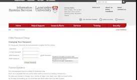 
							         Online Password Change - Lancaster University								  
							    