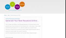 
							         Online Password Generator								  
							    