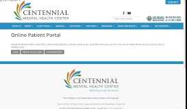 
							         Online Patient Portal - Centennial Mental Health Center								  
							    