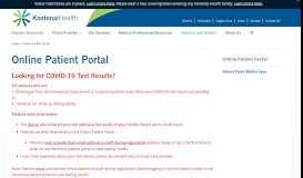 
							         Online Patient Portal - Kootenai Health								  
							    