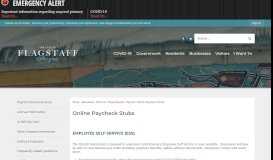 
							         Online Paycheck Stubs | City of Flagstaff Official Website								  
							    