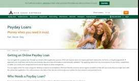 
							         Online Payday Loans | ACE Cash Express								  
							    