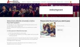 
							         Online Payment | Atlantis University								  
							    