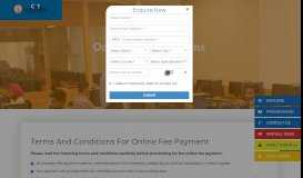 
							         Online Payment Terms - CTU								  
							    