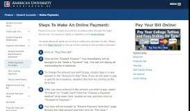 
							         Online Payments | American University, Washington, DC								  
							    