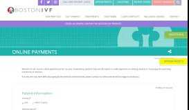 
							         Online Payments - Boston IVF								  
							    