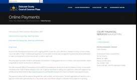 
							         Online Payments - Delaware County Court of Common Pleas								  
							    