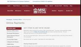 
							         Online Payments - Midwestern State University								  
							    
