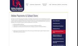 
							         Online Payments & School Store - Union Academy Charter School								  
							    