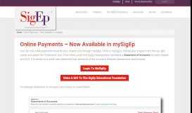 
							         Online Payments - Sigma Phi Epsilon								  
							    