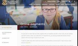 
							         Online payments - Tuxford Primary Academy								  
							    