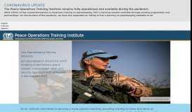 
							         Online Peacekeeping Training | Peace Operations Training Institute ...								  
							    