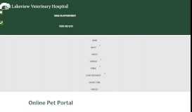 
							         Online Pet Portal | Lakeview Veterinary Hospital								  
							    