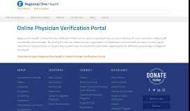 
							         Online Physician Verification Portal - Regional One Health - Regional ...								  
							    