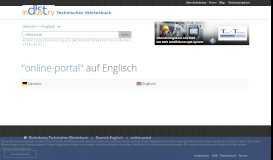 
							         online-portal - Englisch Übersetzung | Technik Wörterbuch - Dictindustry								  
							    