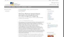 
							         Online-Portal erleichtert Ernährungsbefragung — Universität Bonn								  
							    