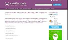
							         Online Portal for Thermo Fisher Laboratory items via goDirect ...								  
							    
