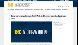 
							         Online portal helps learners find U-M digital learning opportunities in ...								  
							    
