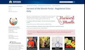 
							         Online Portal Home - Montana Harvest of the Month | Montana State ...								  
							    