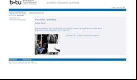 
							         Online-Portal - Infopartal Lehre - BTU Cottbus								  
							    