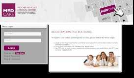 
							         Online Portal - Medcare Hospital								  
							    