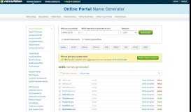 
							         Online Portal Name Generator. 3253 names with free .COM domains								  
							    
