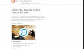 
							         Online Portal Overview | AppFolio Property Manager								  
							    