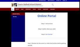 
							         Online Portal / Overview - Travis Unified School District								  
							    
