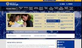 
							         ONLINE PORTAL SERVICES - Pitt Student Affairs - University of ...								  
							    