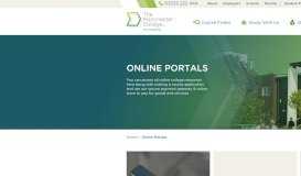
							         Online Portals | The Manchester College								  
							    