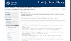 
							         Online Primary Sources - HS5390 - Senior Thesis I ... - Blume Library								  
							    