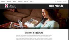 
							         Online Programs | Academics | Union University, a Christian College ...								  
							    