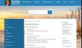 
							         Online Public Records - Escambia County Clerk								  
							    