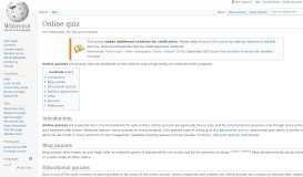 
							         Online quiz - Wikipedia								  
							    