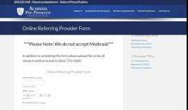 
							         Online Referring Provider Form | Alabama Pain Physicians								  
							    