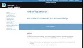 
							         Online Registration - Coachella Valley Unified School District								  
							    