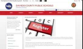
							         Online Registration - Daviess County Public Schools								  
							    