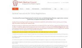 
							         Online Registration - Delhi Medical Council								  
							    
