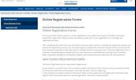 
							         Online Registration Forms - Portsmouth Public Schools								  
							    
