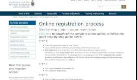 
							         Online Registration Guide - Wits University								  
							    