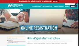 
							         Online Registration - Kettering College								  
							    