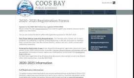 
							         Online Registration – Online Registration – Coos Bay School District								  
							    