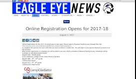 
							         Online Registration Opens for 2017-18 – Eagle Eye								  
							    
