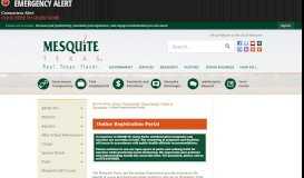
							         Online Registration Portal | Mesquite, TX - Official Website								  
							    