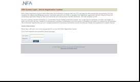 
							         Online Registration System - NFA System Login								  
							    