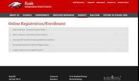 
							         Online Registration/Enrollment - Rusk Independent School District								  
							    