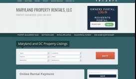 
							         Online Rental Payment – Maryland Property Rentals, LLC								  
							    