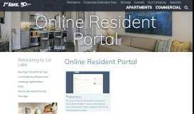 
							         Online Resident Portal - 1st Lake - 1st Lake								  
							    